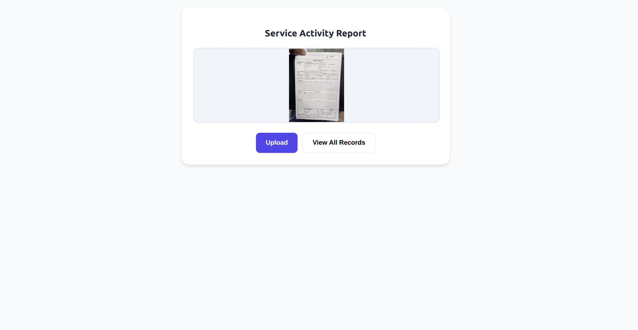 Upload Activity Report
