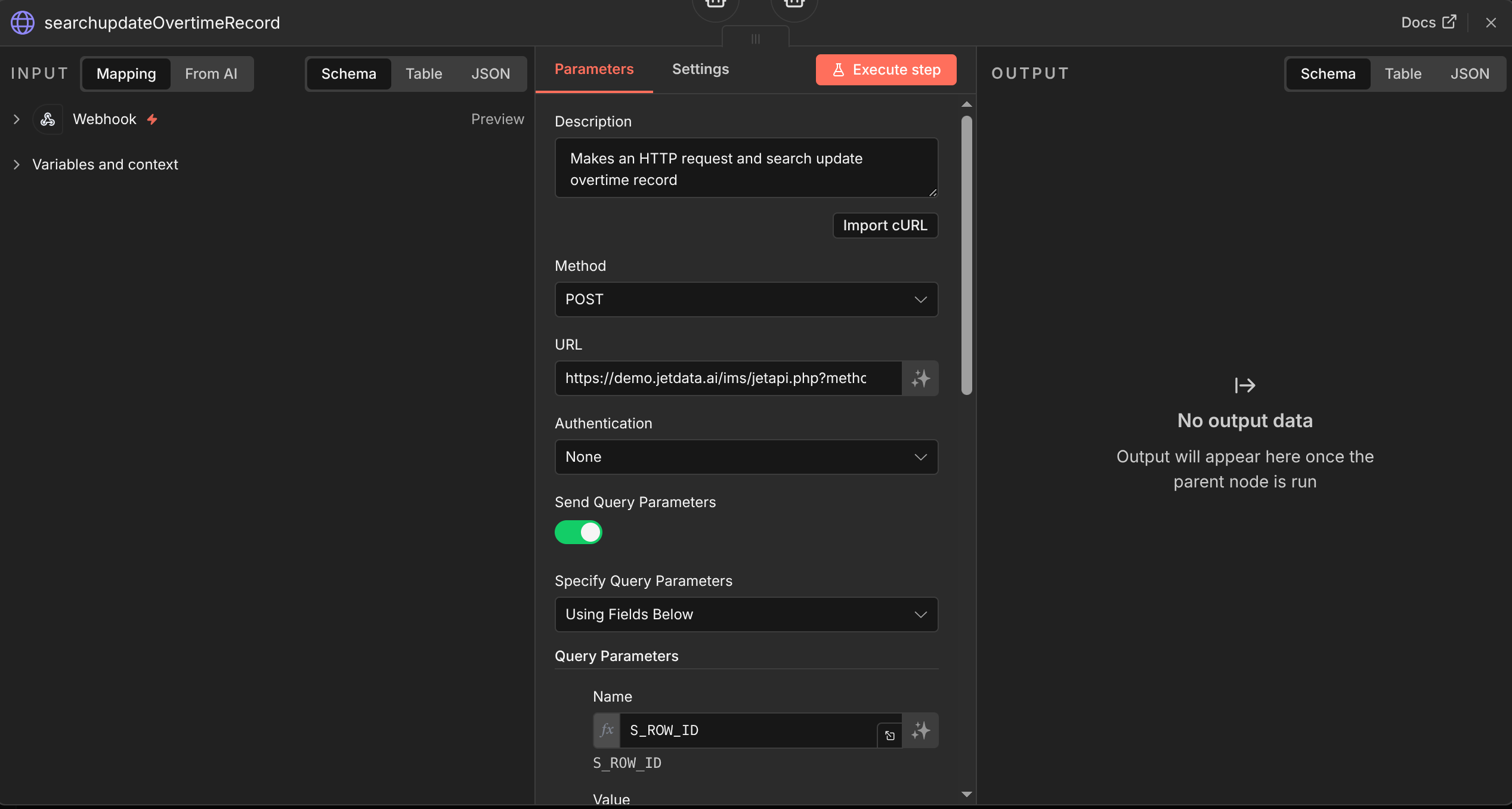 searchUpdate Overtime Record