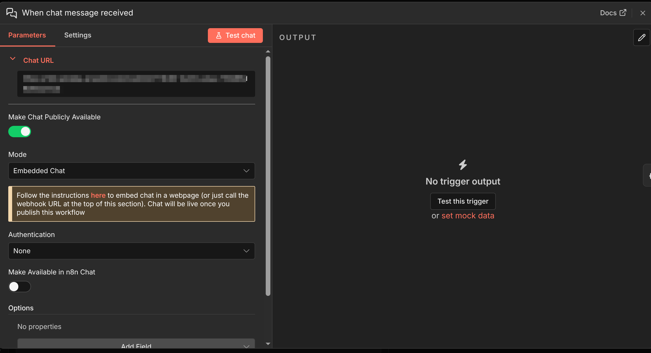 Support Ticket Chat Trigger